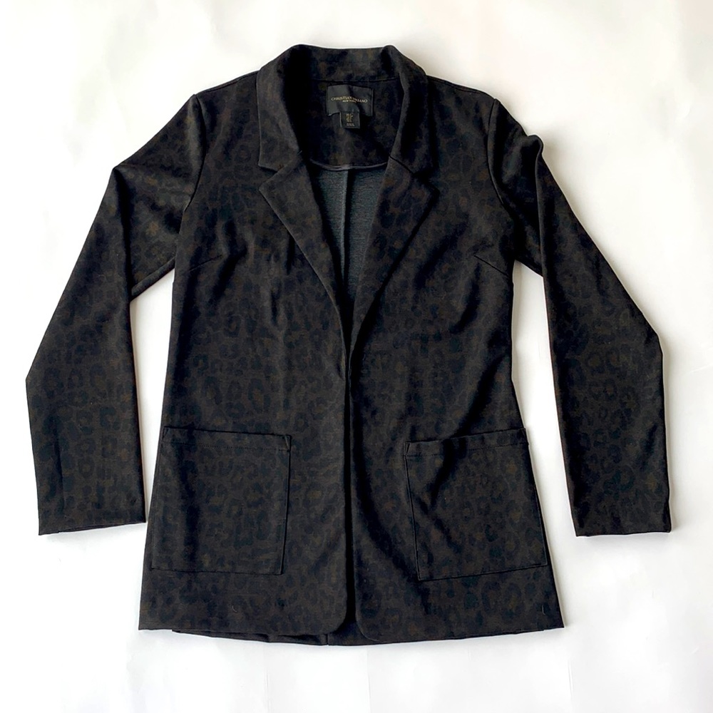 Christian Siriano Leopard-Print Blazer